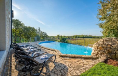 Stone villa with a beautiful panoramic view and swimming pool