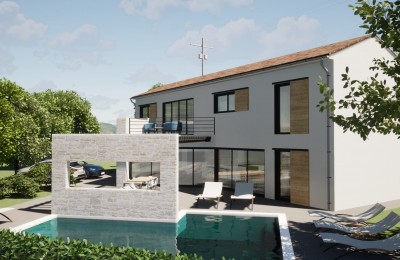 Bella villa moderna e soleggiata con piscina vicino a Orsera