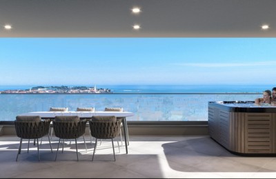 A beautiful two-story apartment with a panoramic view of the sea - 3 km from the sea