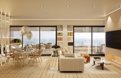 Luksuzan dvoetažni penthouse prvi red uz more sa otvorenim pogledom na more i Rovinj