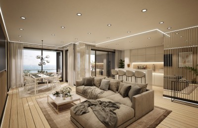Luxurious apartment on the first row by the sea with an open view of the sea and Rovinj