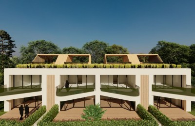 Schöne moderne neue Wohnung im Erdgeschoss mit Garten - 3 km vom Meer entfernt