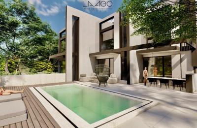 A beautiful modern villa with an elevator 75 meters from the sea - under construction